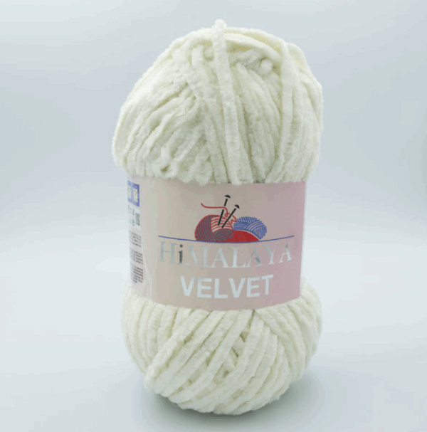 Пряжа Himalaya Velvet 90008 (молочный)