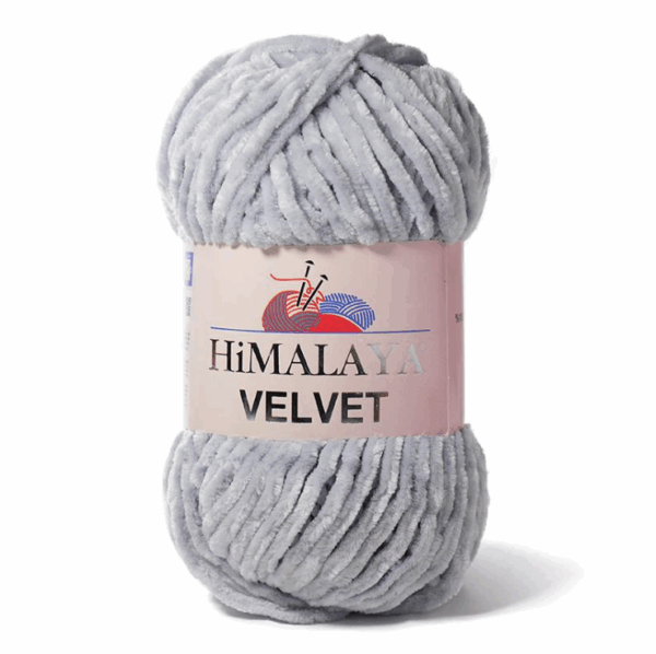 Пряжа Himalaya Velvet 90025 (светло-серый)