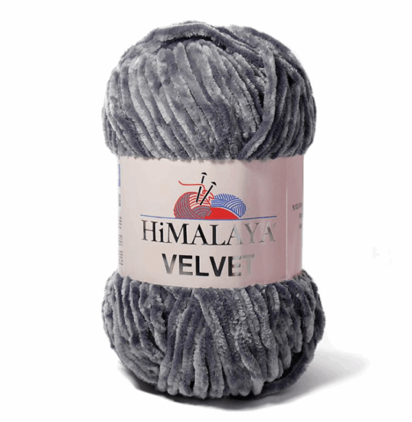 Пряжа Himalaya Velvet 90020 (темно-серый)