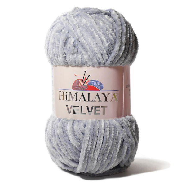 Пряжа Himalaya Velvet 90051 (бледно серый)