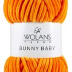 Пряжа Wolans Bunny baby 25 (оранжевый)