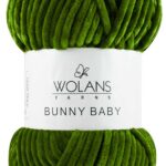 Пряжа Wolans Bunny baby 32 (темно-зелёный)