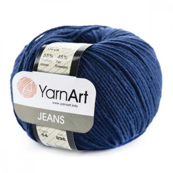 Пряжа YarnArt Jeans 54 (темно-синий)