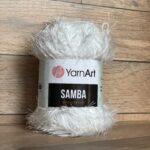 Пряжа YarnArt Samba 01 (белый)