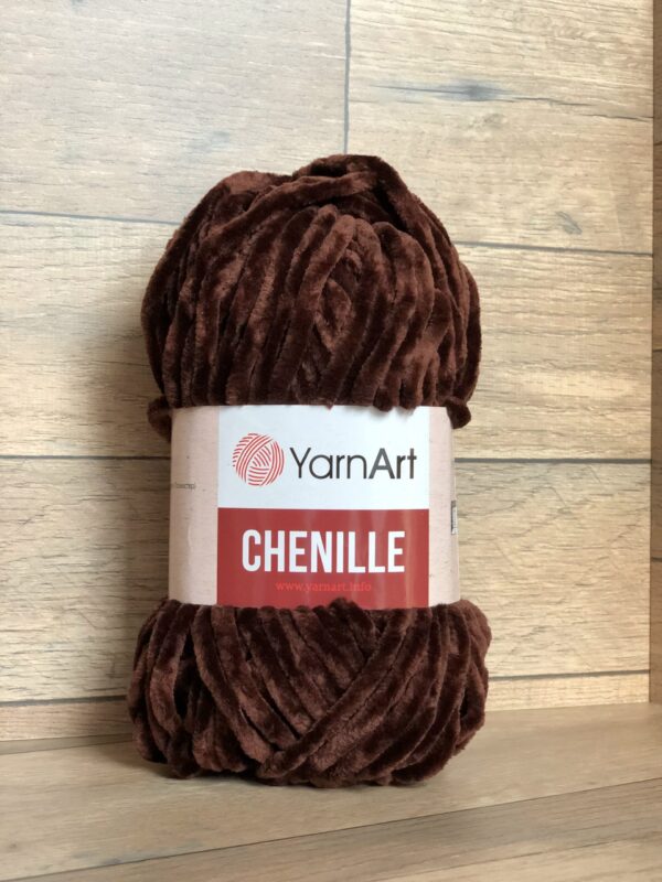 Пряжа YarnArt Chenille 575 (темно-коричневый)