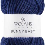 Пряжа Wolans Bunny baby 17 (синий)