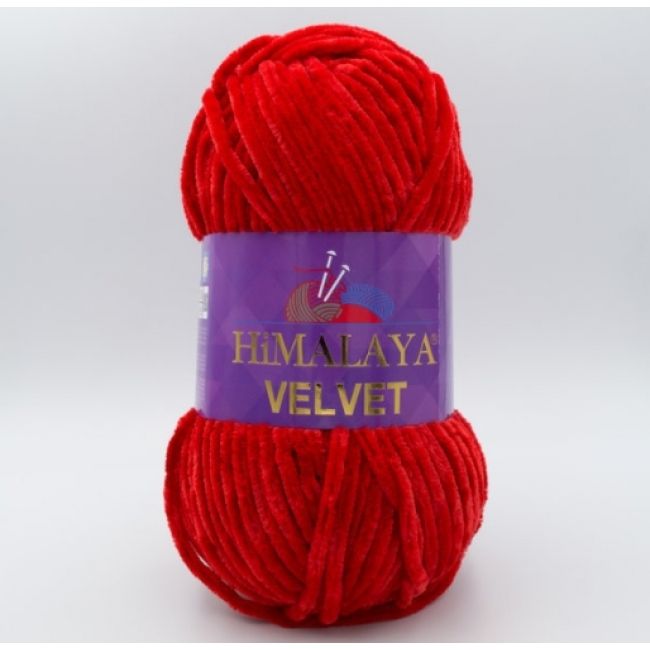 Пряжа Himalaya Velvet 90018 (красный)