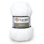 Пряжа Yarnart Dolce 741 (белый)