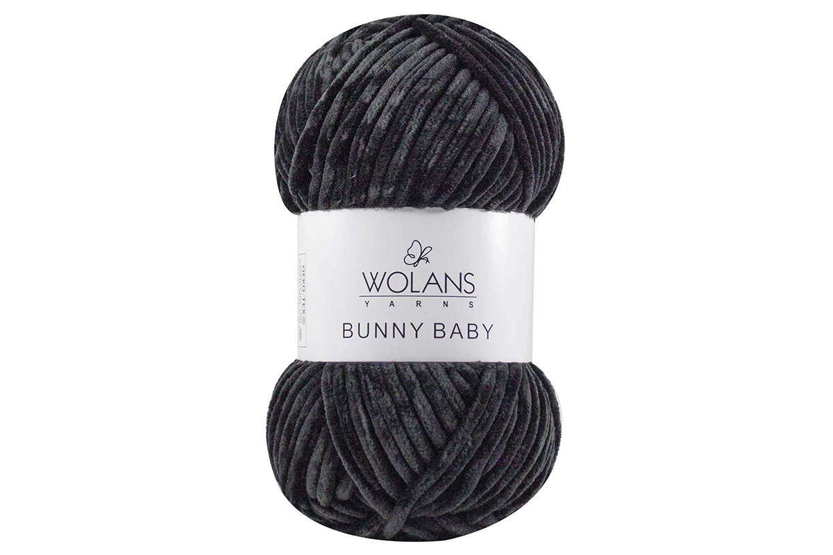 Пряжа Wolans Bunny baby 10 (чёрный)