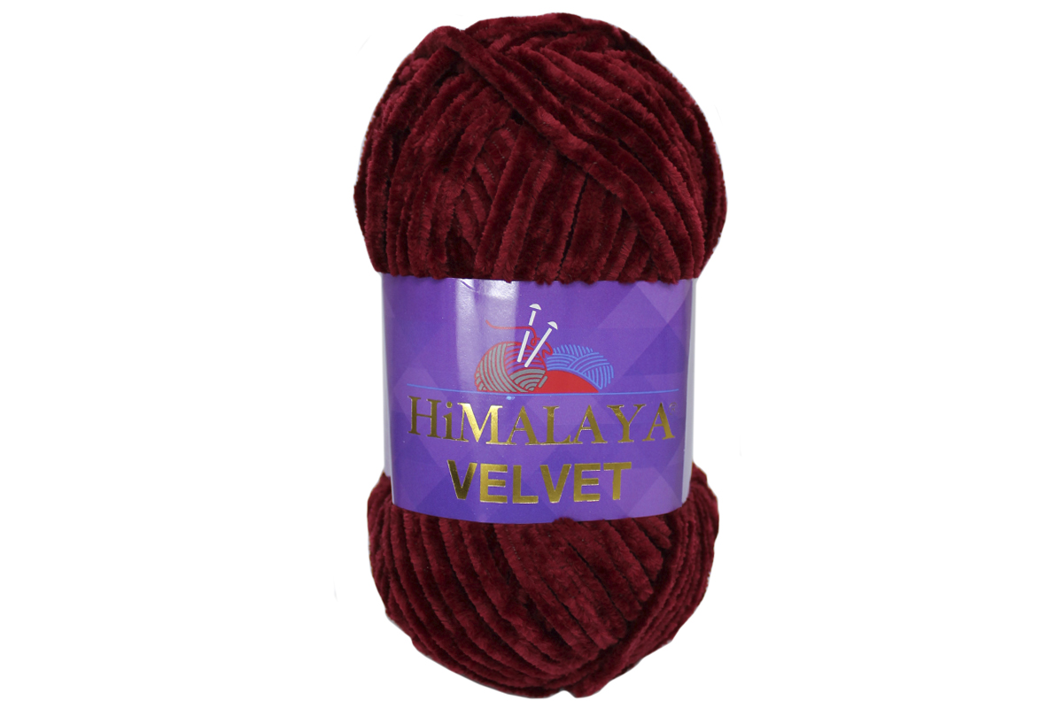 Пряжа Himalaya Velvet 90022 (вишневый)