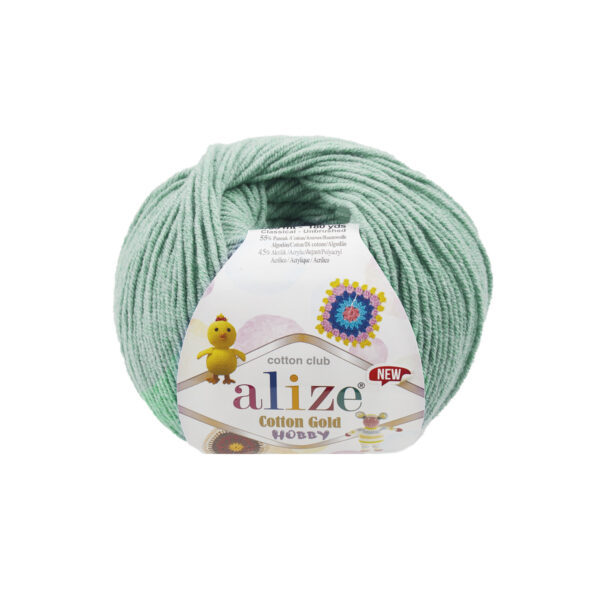 пряжа Alize Cotton Gold Hobby NEW 15 (светлая мята)