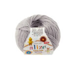 пряжа Alize Cotton Gold Hobby NEW 21 (светло-серый)