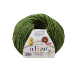 пряжа Alize Cotton Gold Hobby NEW 35 (зелёный)