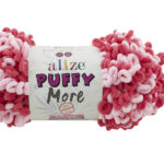 Пряжа Alize Puffy More 6274 св.розовый-розовый