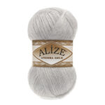 пряжа Alize Angora Gold 208 (светло-серый меланж)