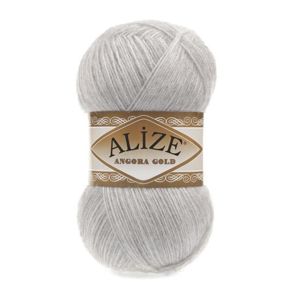 пряжа Alize Angora Gold 208 (светло-серый меланж)