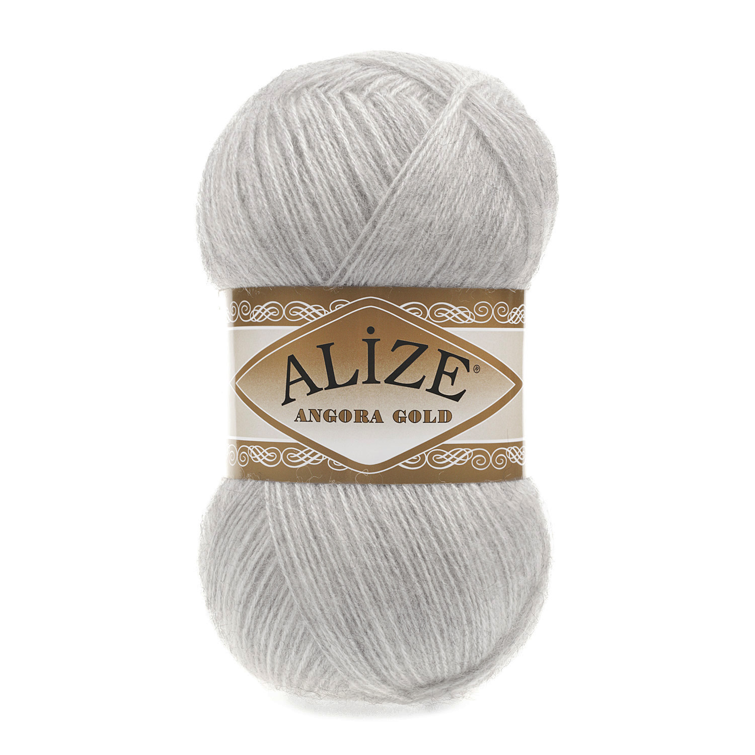 пряжа Alize Angora Gold 208 (светло-серый меланж)