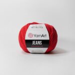 Пряжа YarnArt Jeans 90 (алый)