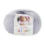 Пряжа Alize Baby Wool 52 (светло-серый)