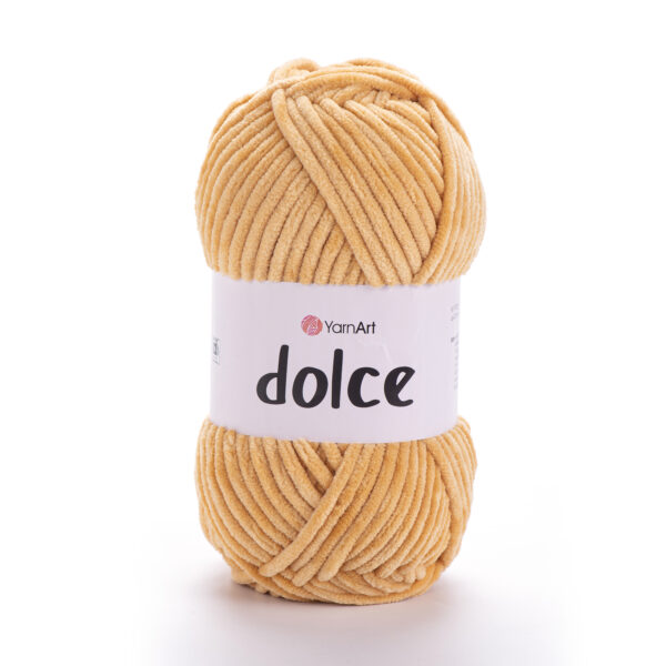 Пряжа Yarnart Dolce 855 (светло-горчичный)